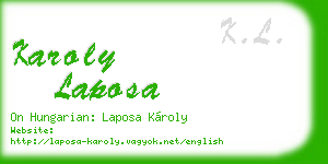 karoly laposa business card
